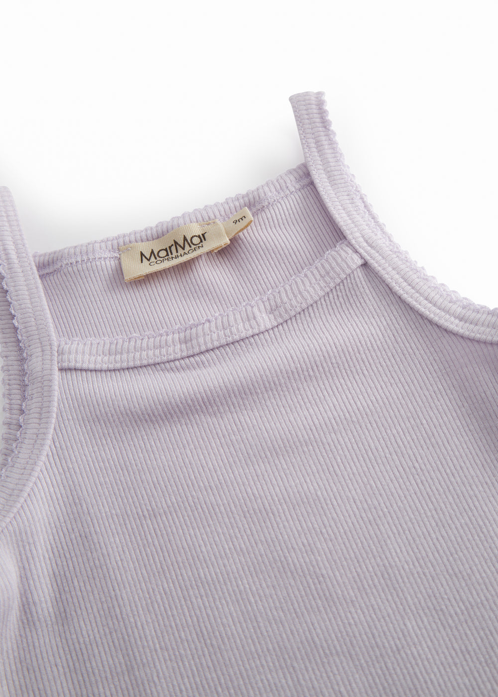 Light little baby bodystocking with stripes and picot edges.