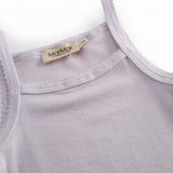 Light little baby bodystocking with stripes and picot edges.