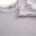 Lightly colored long-sleeved baby bodystocking