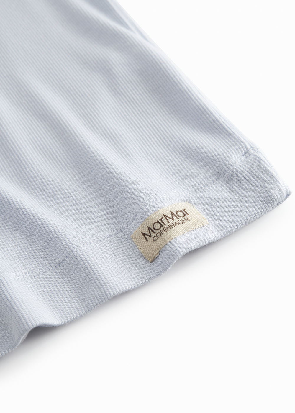 Langærmet lyseblå t-shirt til børn med stolpe knaplukning