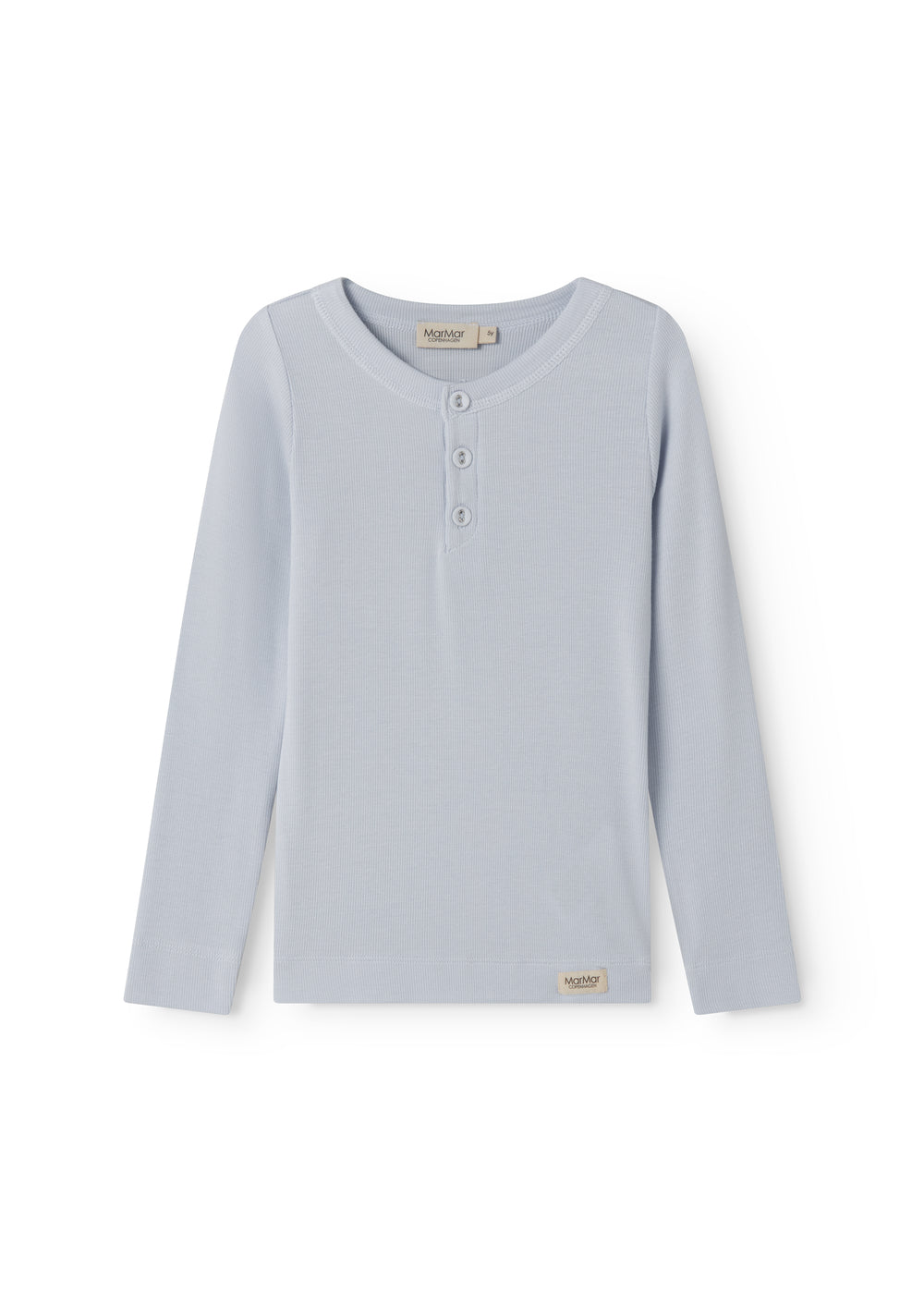 Light blue langarm t-shirt for children with button pl