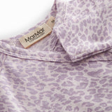 Little long-sleeved leopard bodystocking for newborns