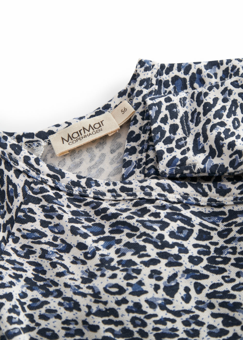 Blue long-sleeved leopard bodystocking for newborns