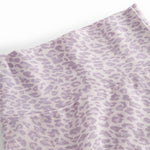 Lined leopard leopard t-shirt for children with a peter pan collar