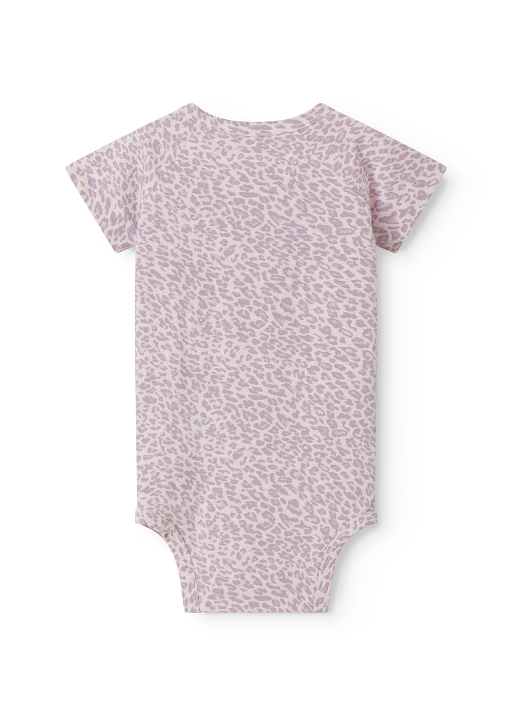 Lilla kortærmet leopard baby bodystocking