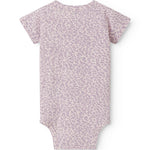 Lilla kortærmet leopard baby bodystocking