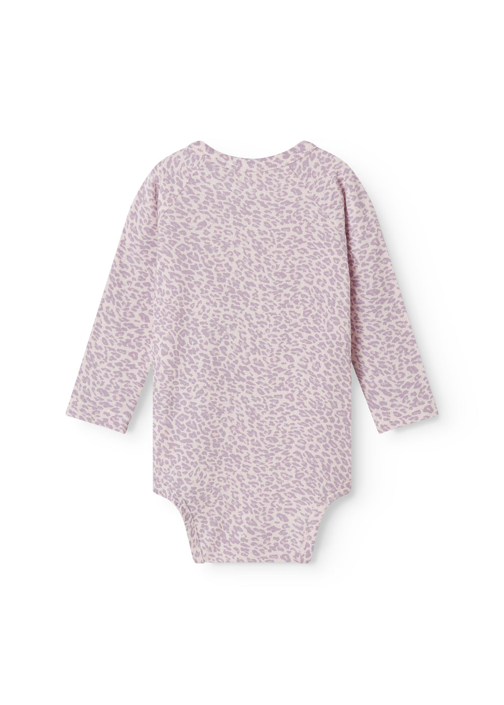 Lilla langærmet leopard baby bodystocking