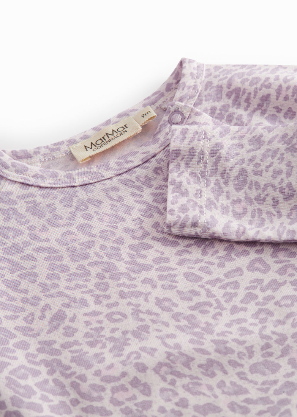 Lilla langärmet leopard baby bodystocking