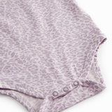 Lilla langärmet leopard baby bodystocking