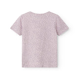 Pink short-sleeved leopard t-shirt for children