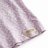 Pink short-sleeved leopard t-shirt for children