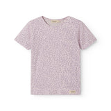 Pink short-sleeved leopard t-shirt for children