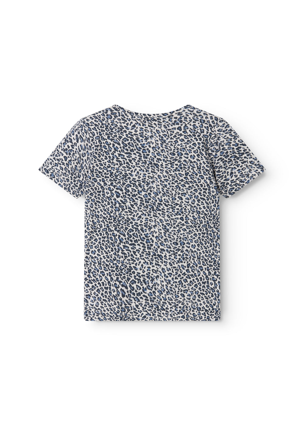 Blå kortærmet leopard t-shirt til børn