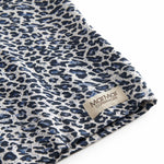 Blue short-sleeved leopard t-shirt for children