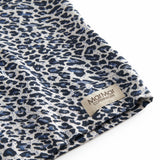 Blue short-sleeved leopard t-shirt for children