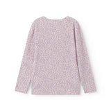 Pink long-sleeved leopard t-shirt for children
