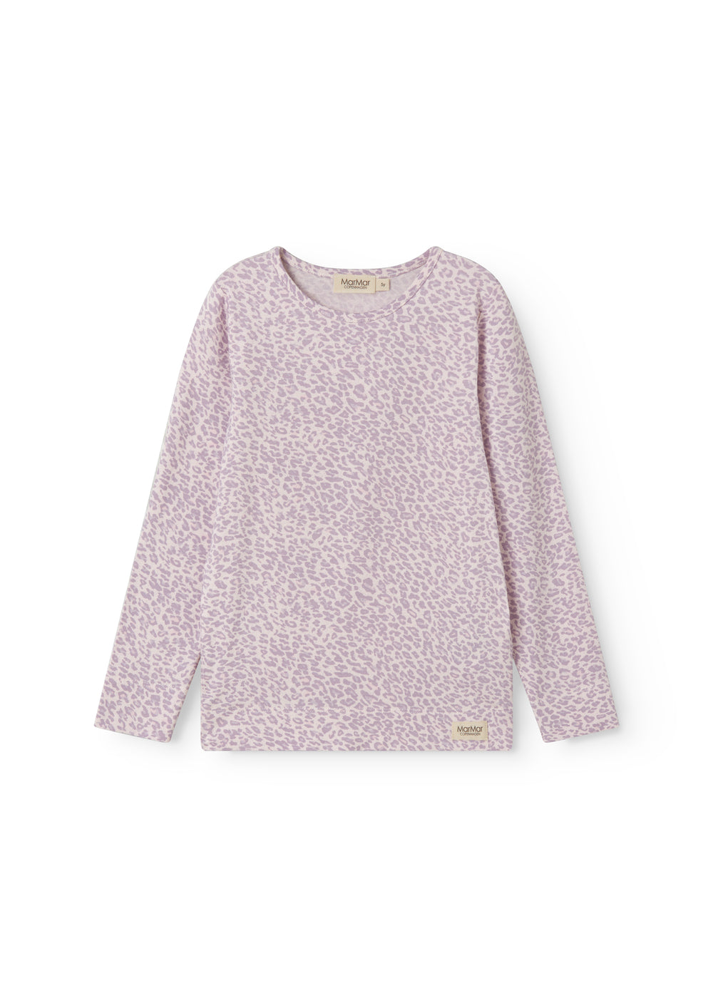 Pink long-sleeved leopard t-shirt for children