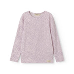 Pink long-sleeved leopard t-shirt for children