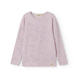 Pink long-sleeved leopard t-shirt for children