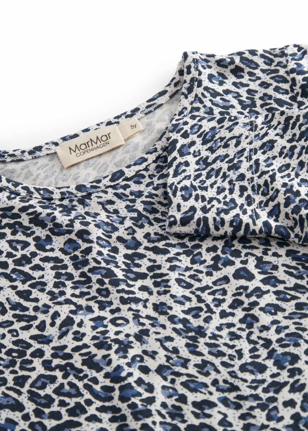 Blå langærmet leopard t-shirt til børn