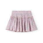 Red lower body for children in leopard print with waist and elastic at the waist.