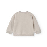 Beige baby sweatshirt med logo broderi