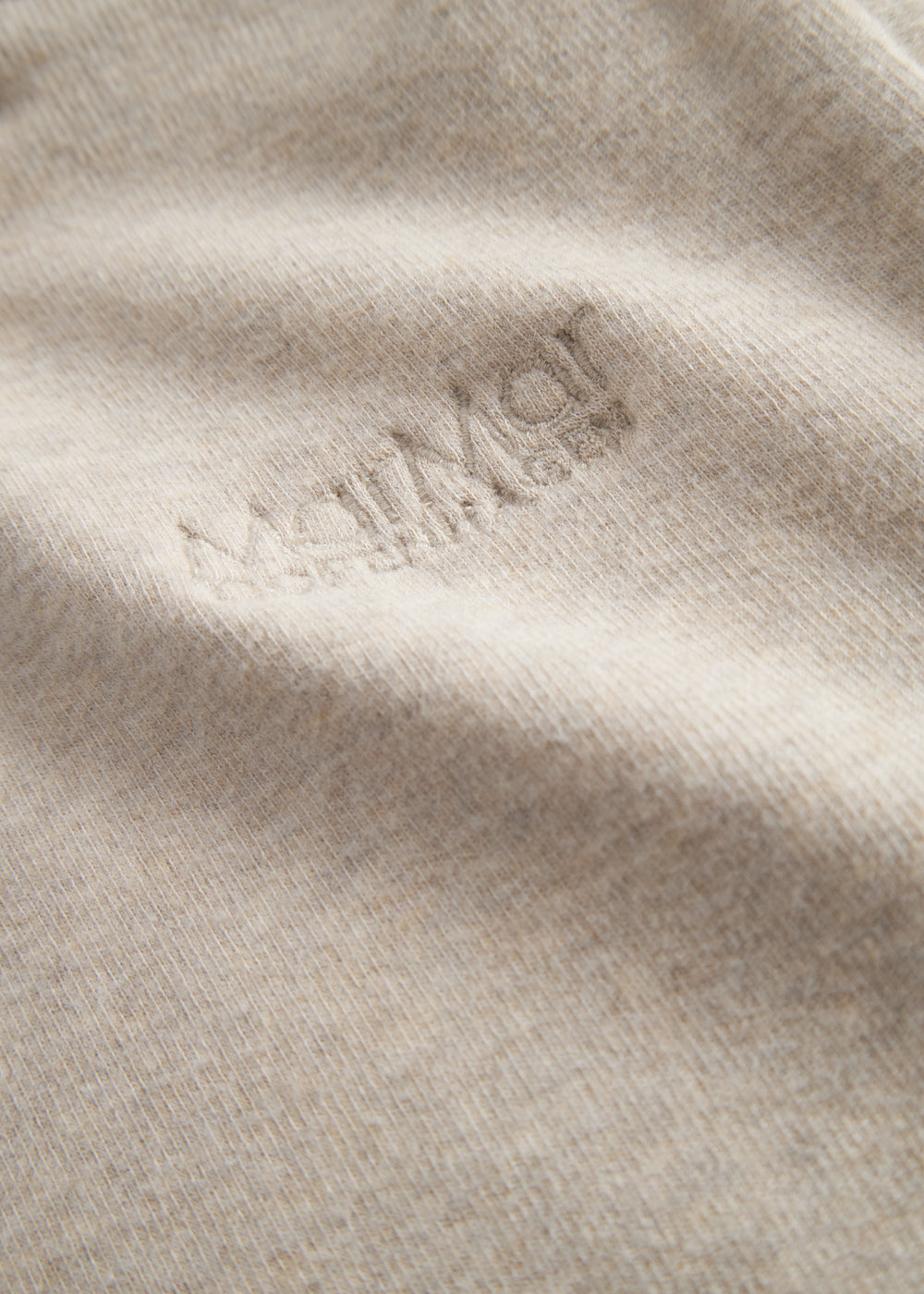 Beige baby sweatshirt with logo embroidery