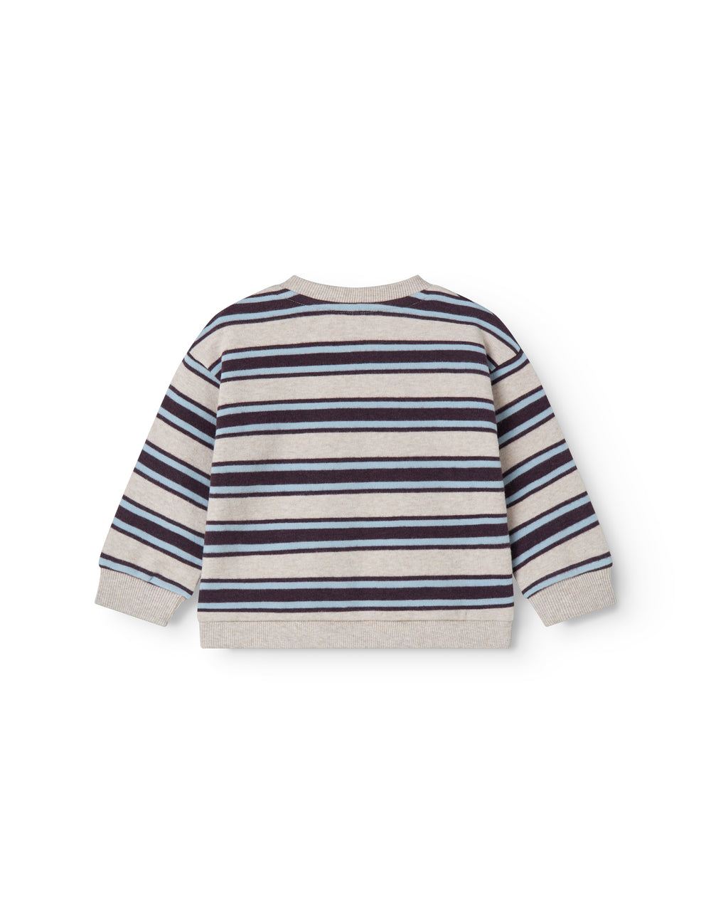 Stribed baby sweatshirt med logo broderi