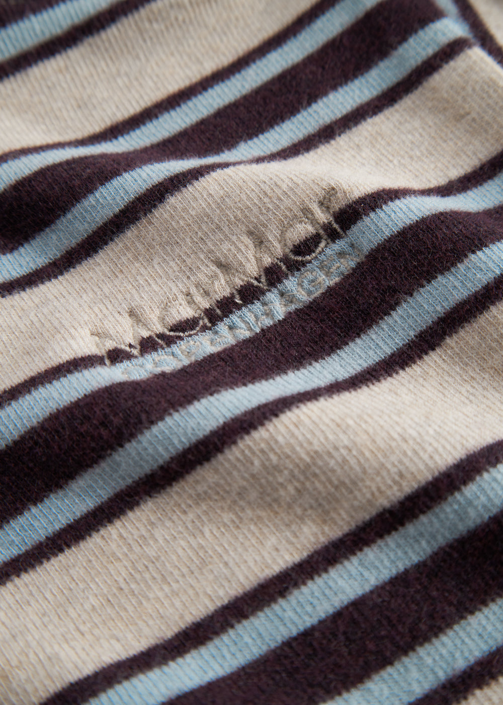 Striped baby sweatshirt with logo embroidery