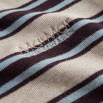 Striped baby sweatshirt with logo embroidery