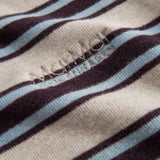 Striped baby sweatshirt with logo embroidery