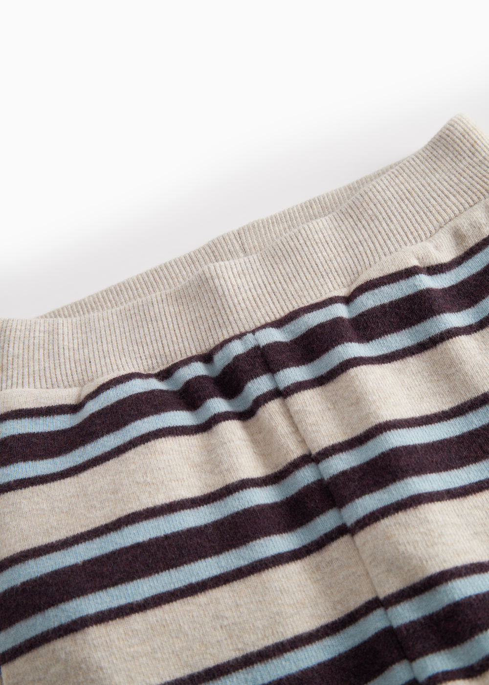 Striped baby sweatpants with elastic waist.