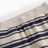 Striped baby sweatpants with elastic waist.