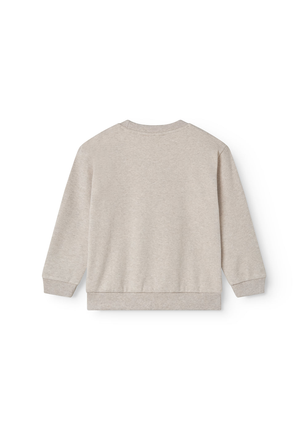 Beige langærmet sweatshirt til børn med rib