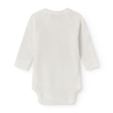 White pointelle bodystocking for newborns