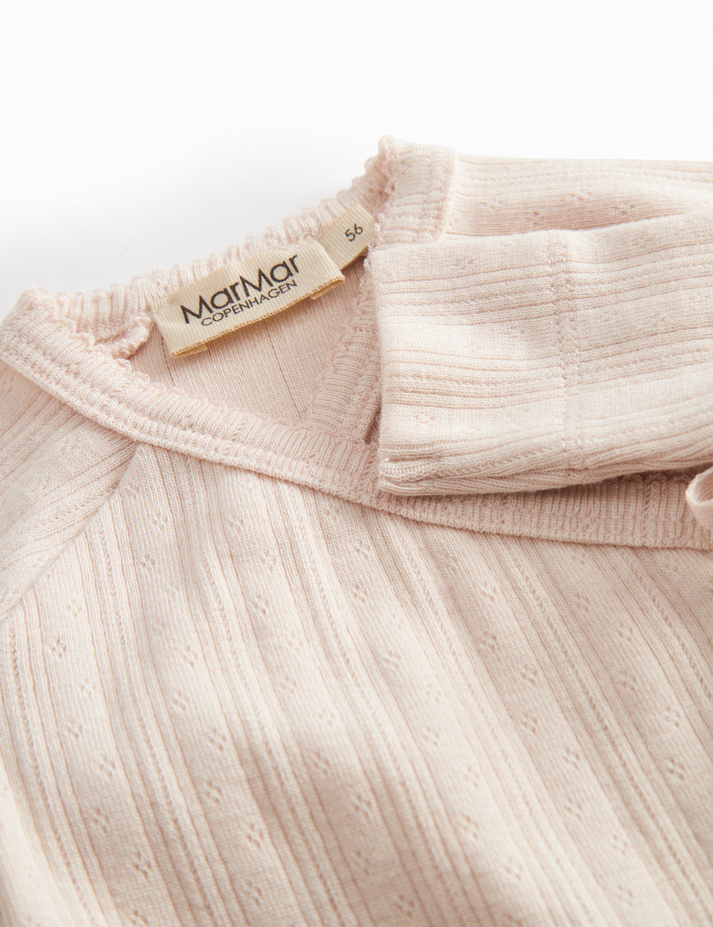 Langyarn red pointelle blouse for newborns with a wrap-around closure