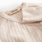 Langyarn red pointelle blouse for newborns with a wrap-around closure