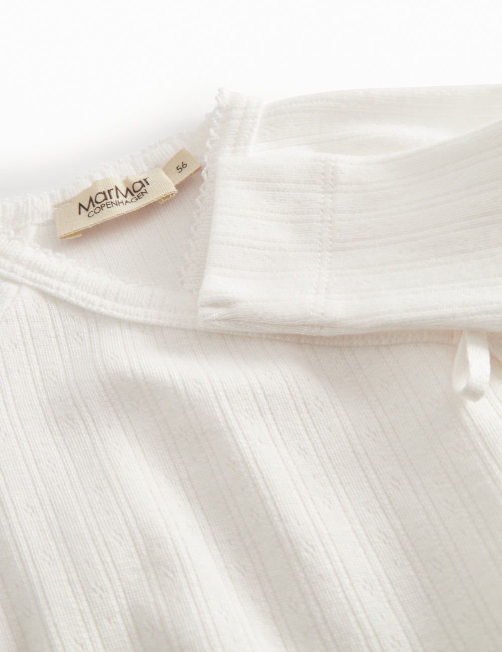 White pointelle dress with feet for newborns