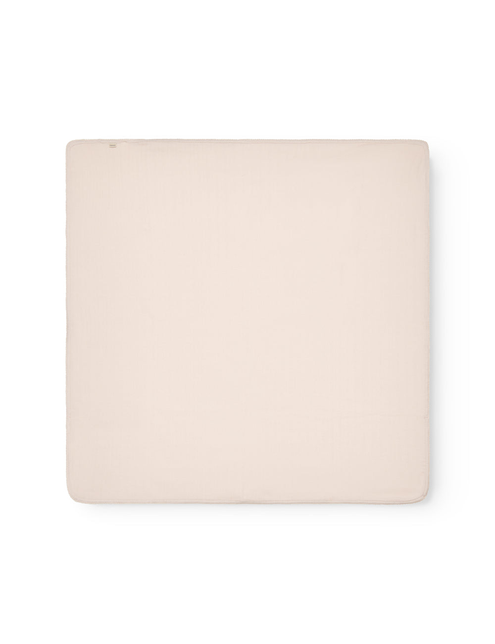 Lyserød pointelle babytæppe med rundede hjørner og picotkanter