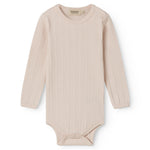 Langærmet lyserød pointelle baby bodystocking

Translation: Long-sleeved bright red pointelle baby bodystocking