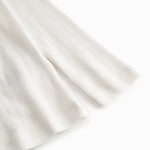 White long-sleeved pointelle t-shirt for children