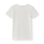 White short-sleeved pointelle t-shirt for children