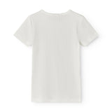 White short-sleeved pointelle t-shirt for children