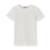 White short-sleeved pointelle t-shirt for children