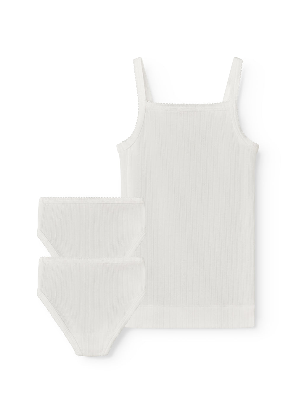 Sweater for children with pointed details and thin straps and 2 pairs of underwear