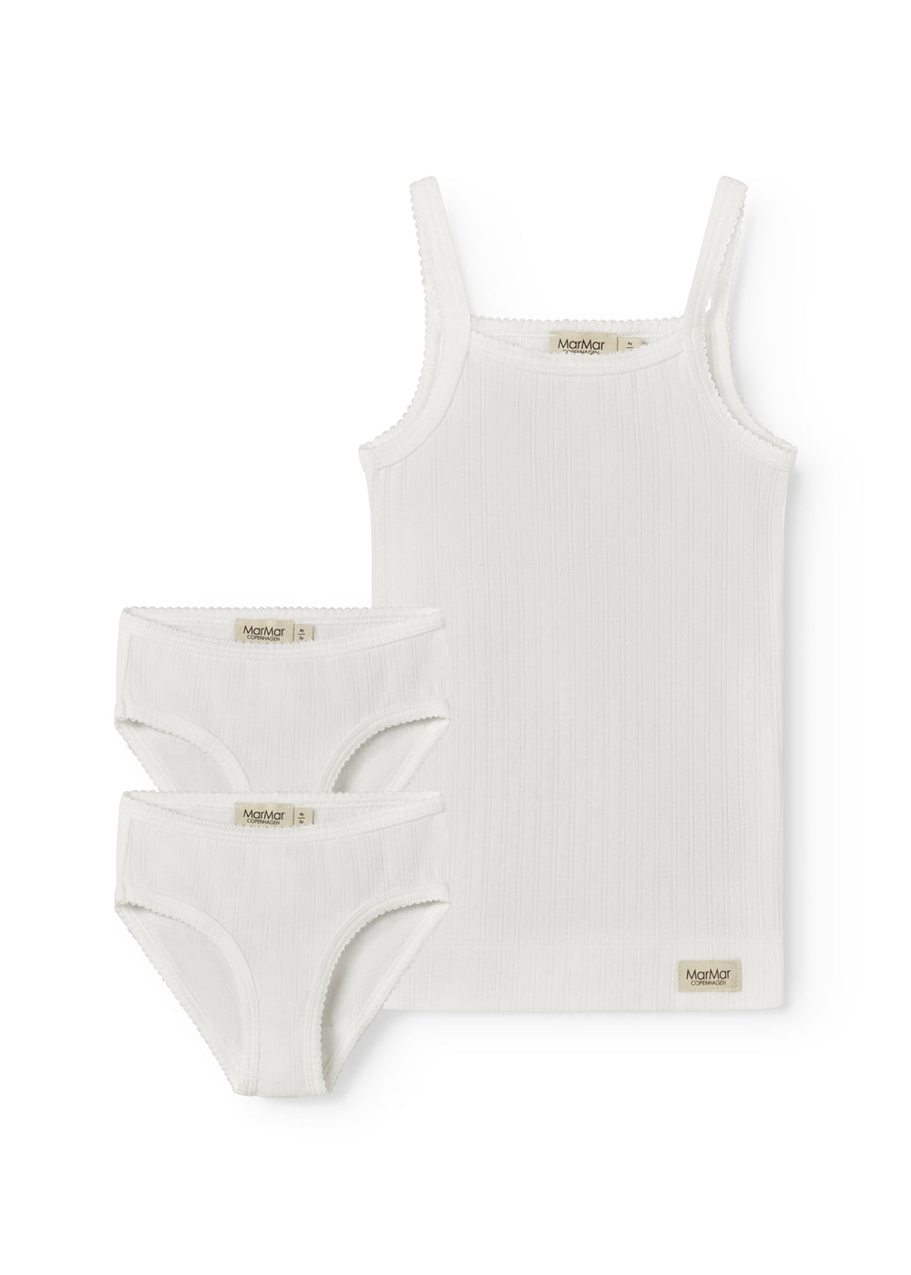 Sweater for children with pointed details and thin straps and 2 pairs of underwear