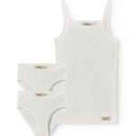 Sweater for children with pointed details and thin straps and 2 pairs of underwear