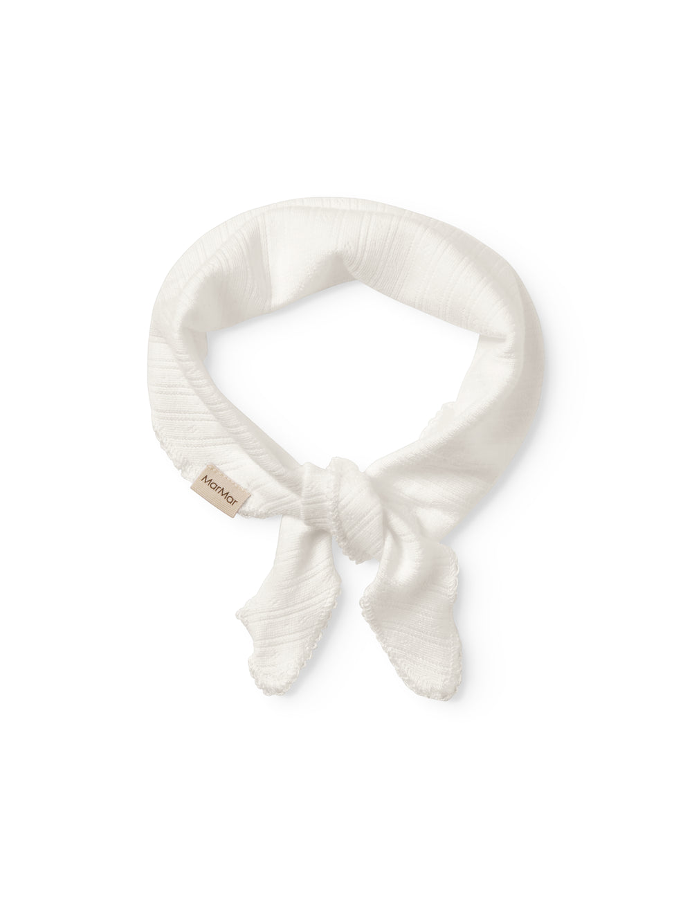 Cotton baby scarf in raw white