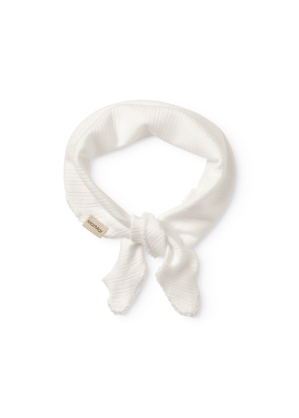 Cotton baby scarf in raw white