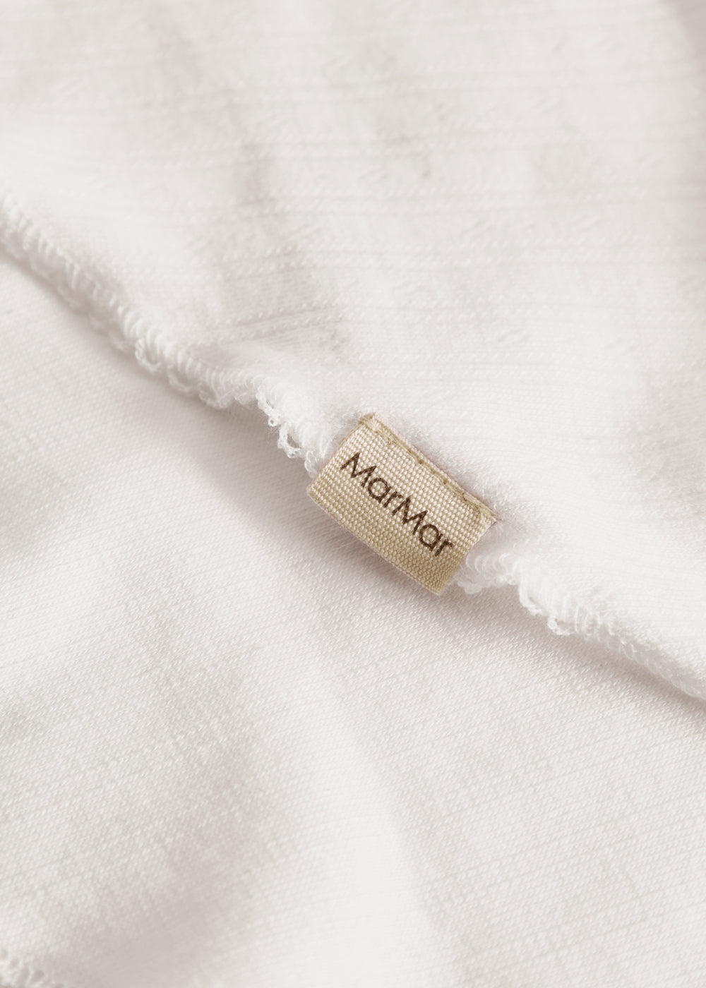 Cotton baby scarf in raw white